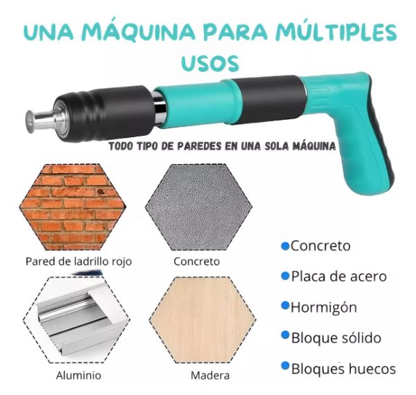 Pistola fijación Drywall pifibox+10TIROS